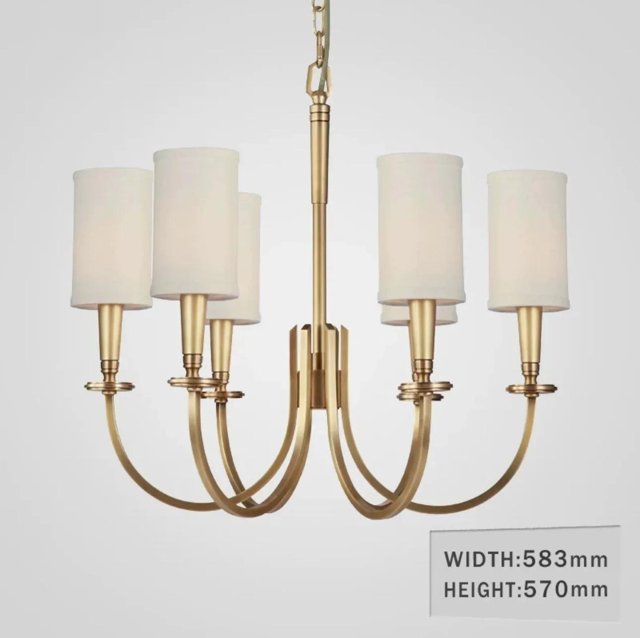 

Американские сельские потолочные люстры, скандинавские медные подвесные светильники для гостиной, китайский ресторан, спальня, кухня, освещение Natural Light