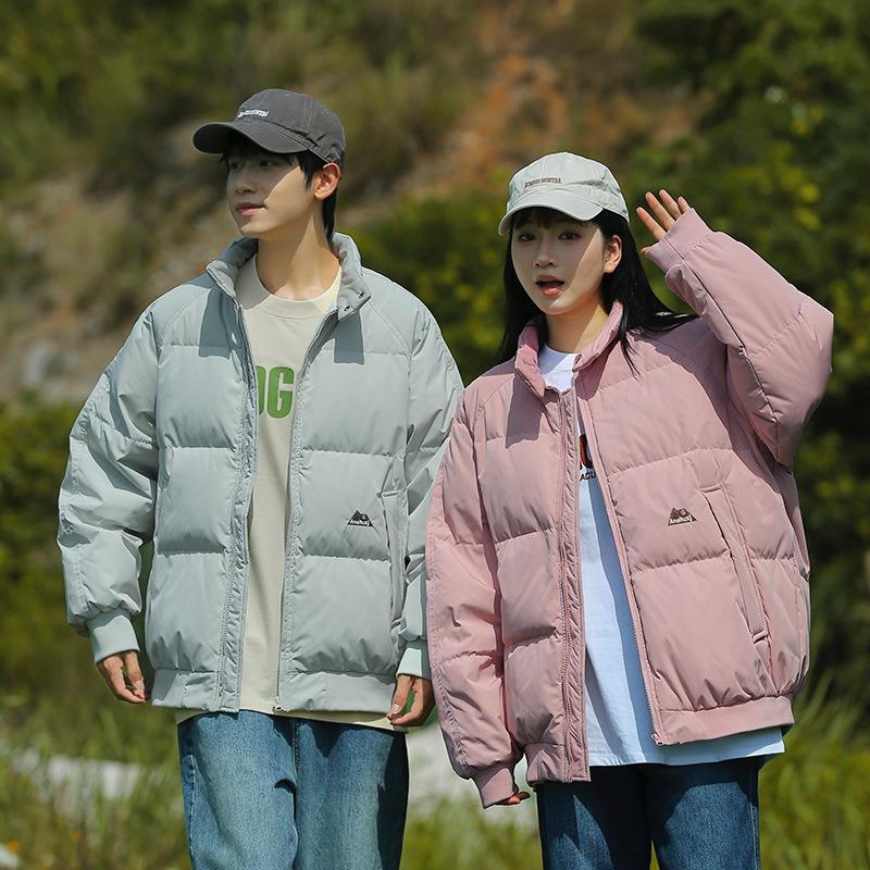 Autumn and winter new cotton-padded clothes women's stand-up collar short couple cotton-padded jacket student baseball jacket cotton-padded jacket