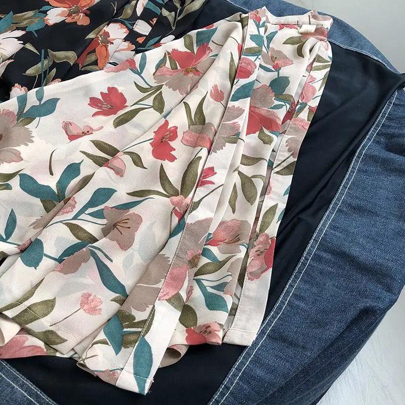 Summer Chiffon Cover-ups Ladies Floral Shirts Blouses Bohemia Scarfs Beach Wear Kimono Dress for Women Swimsuit