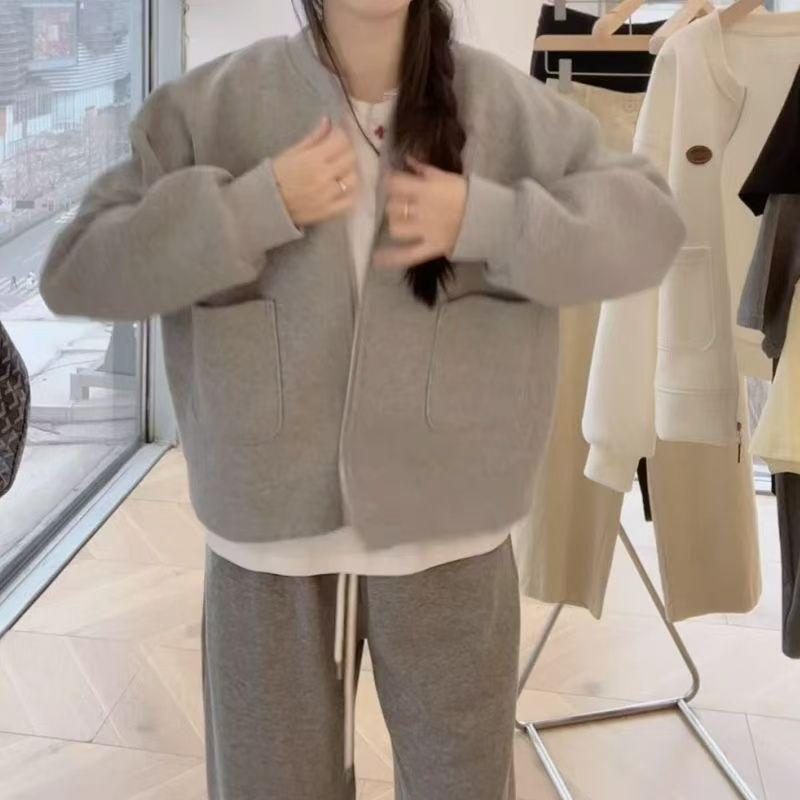 Korean Plus Size College Style Baseball Jacket for Women - Autumn/Winter