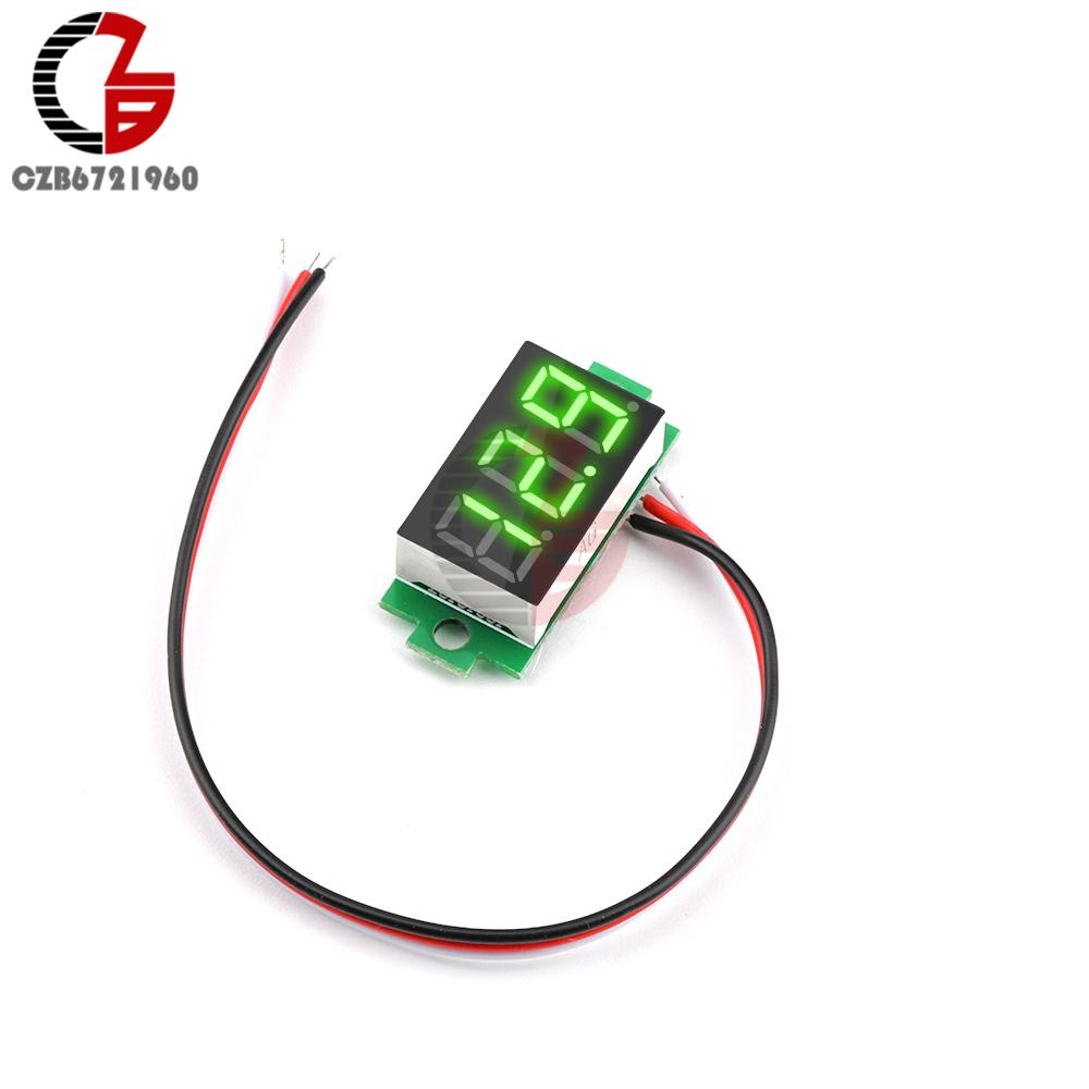 0.36" 12V Voltmeter DC 0-99.9V Digital Car Voltmeter Voltage Tester Indicator Auto Volt Meter Detector Voltage Meter Panel 3Wire