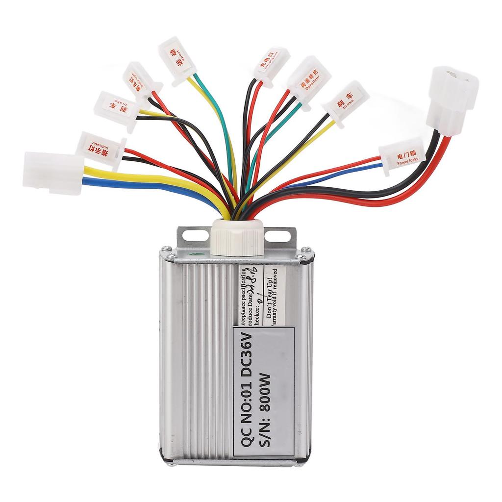 36V 800W Ovladač elektrické koloběžky Pouzdro z hliníkové slitiny Kabel odolný proti vysokým teplotám Kartáčový ovladač pro jízdní kolo