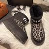 Leopard Women Fur Snow Boots Ankle Flats Platform Shoes 2025 Winter Short Plush Warm Women Boots Sport Shoes Botas Chelsea Mujer