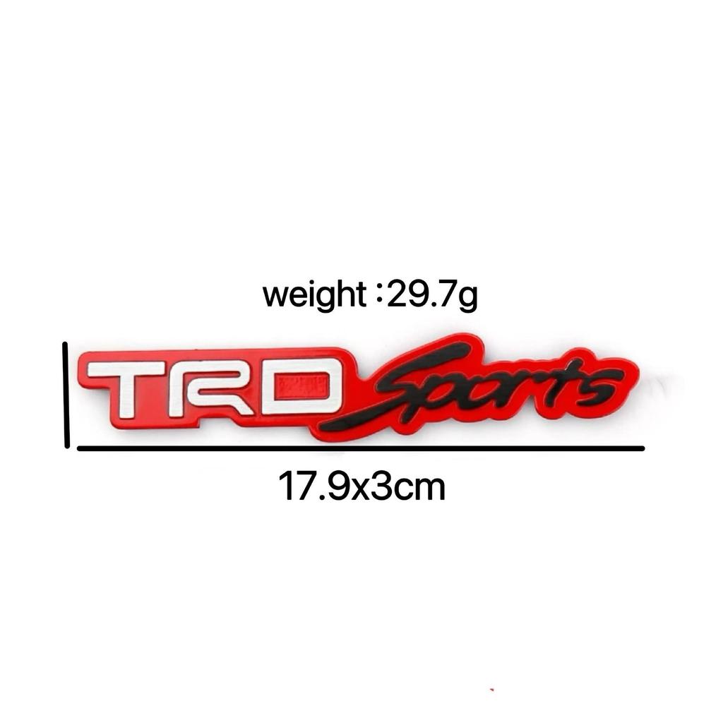 Toyota TRD Sports Aluminum Alloy Car Sticker - TRD Sportivo Brushed Finish