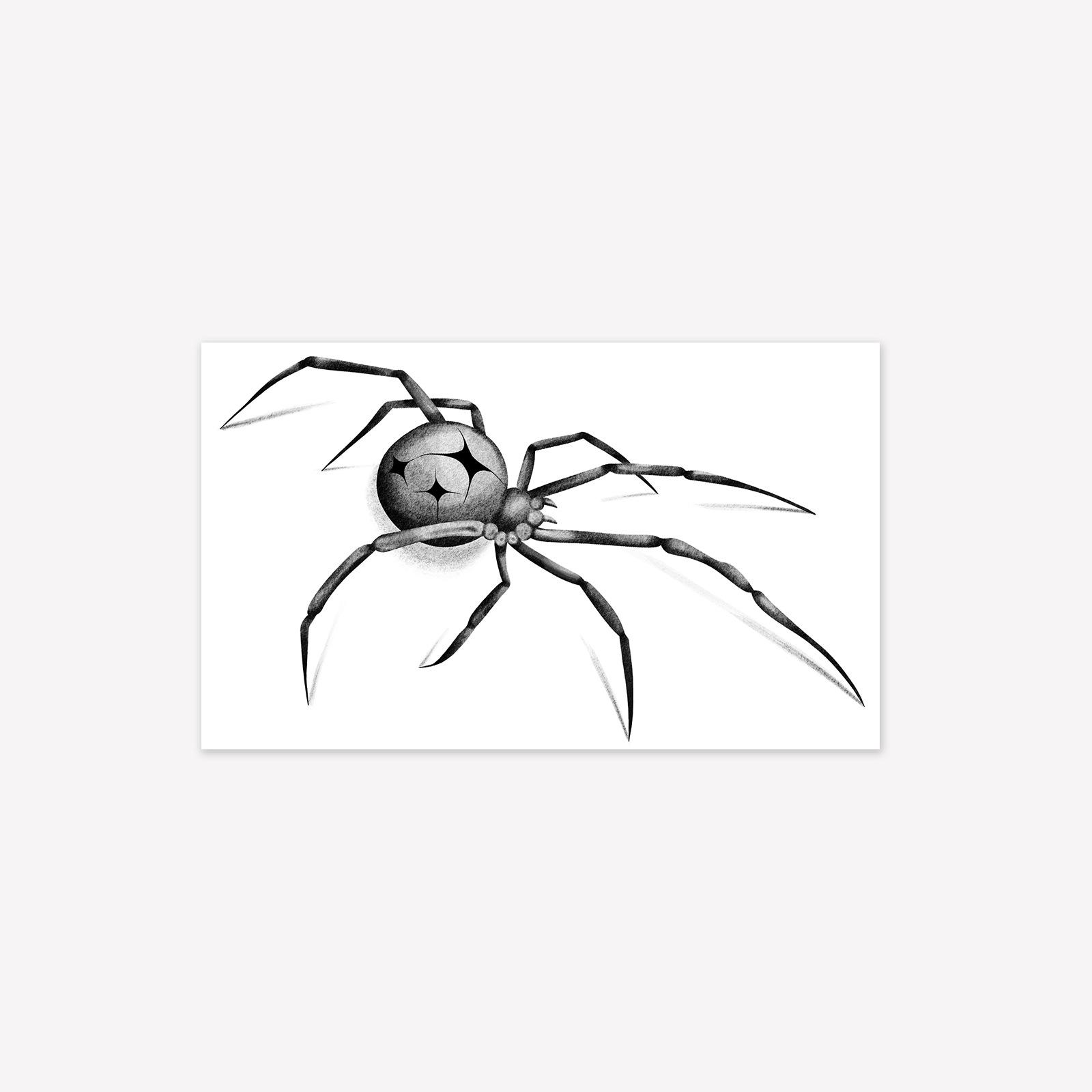 

Simple And Stylish Dark Babes Y2K Stars Spider Arm Tattoo Sticker 15*9CM