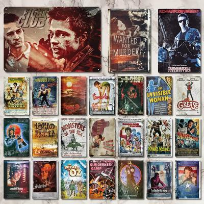 Klassisches Film-Metallschild Plakette Metall Vintage Filmblechschild Metall Poster Wanddeko für Bar Pub Man Cave Dekorative Platte