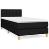 Box Spring Bed with Mattress Black 80 x 200 cm Fabric