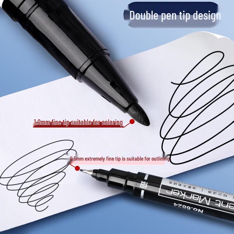 Deli Dual-Tip Oil-Based Marker Pen