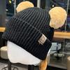 Anime Animal Design Pullover Hat Warm Brimless Stretchy Winter Skull Hat With Plush Lining For Adult Girl Outdoor Activity