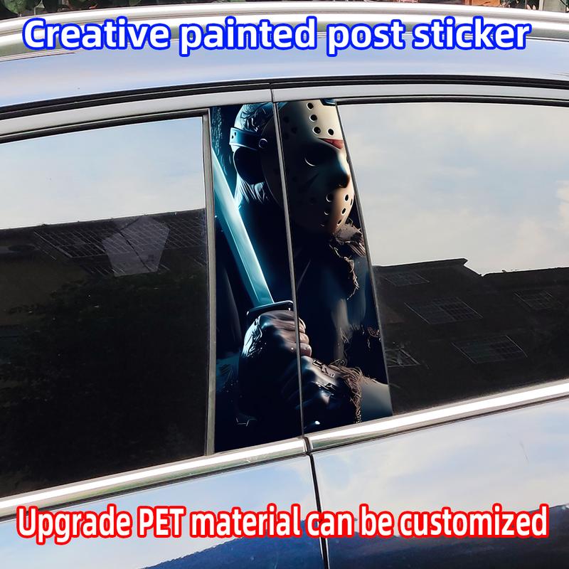 Mask Jason Car Stickers Car B-pillar Vinyl Decals Waterproof Auto Center Pillar Sticker Cover Scratches Vehicle Decor Accessorie
