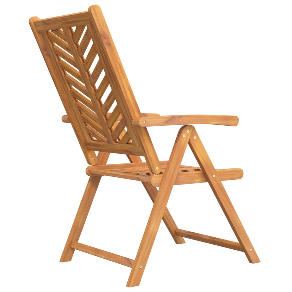 Vidaxl Folding Garden Chairs, 2 Pcs., Solid Acacia Wood