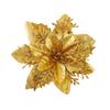 14cm Gold Powder Christmas Flower Wreath & Tree Decoration - 2025 Collection