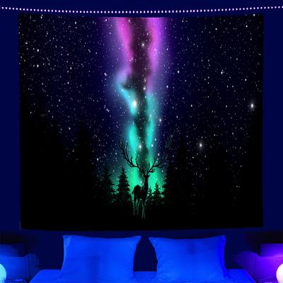 1 Stück Bunte Wandteppich Universum Galaxie Gedruckt Fluoreszierend Wiederverwendbar Übergroßer Wandteppich für Wandteppich für Geburtstagsgeschenk Heimdekor