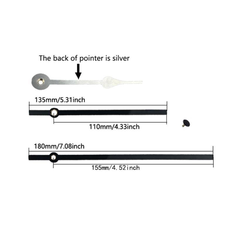 Clock Movement Kits, Battery Operated Quartzs Movement Replacement, Long and Short Wall Clock Mechanism, Motor