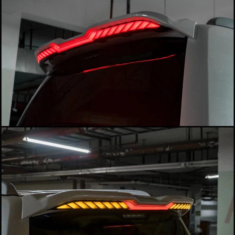 LED Rear Spoiler with Flowing Light for Toyota Land Cruiser LC300 - Wind Deflector Middle Wing Modification