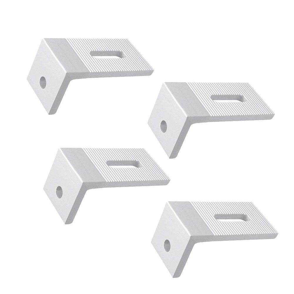 90 Degree Solar Panel Mounting L Brackets Angle PV Connection Angle Aluminum Rail Cross Interconnects For RV Boat Off Grid Roof