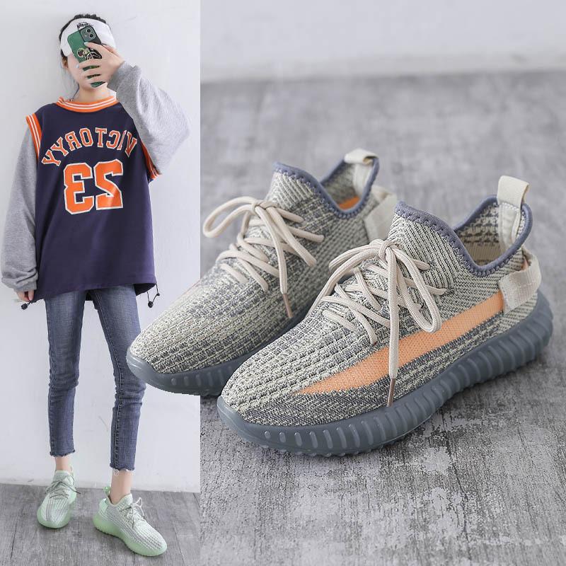 Women's Flyknit Korean-Style Spring 2026 Breathable Fashion Running Shoes