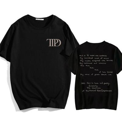 Álbum The Tortured Poets Department TTPD Camisetas Manga Corta Algodón Camiseta Cómoda Casual Verano Hombres Mujeres Camisetas Tees