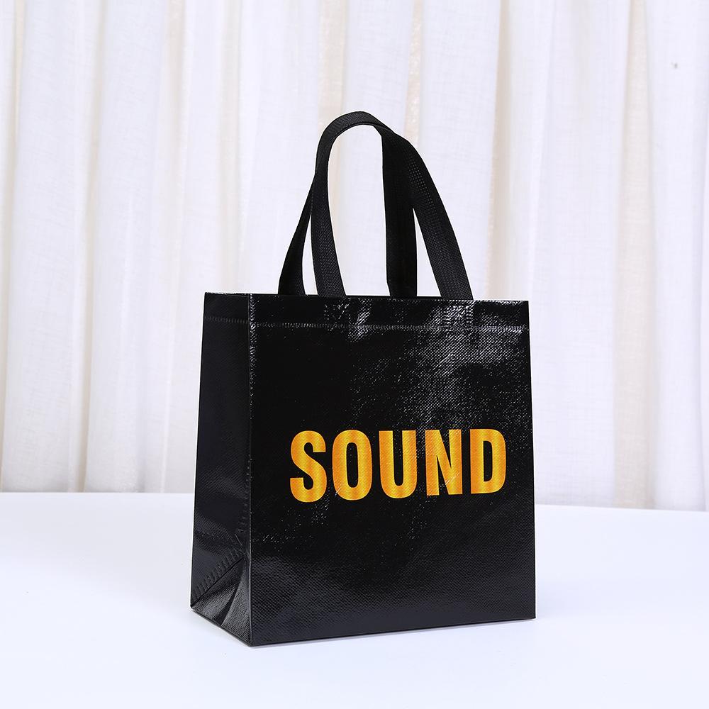 StoBag Modern Black Gift Wrapping Bags Luxury Designer Bags Five Senses Theme Reusable Packaging Bags for Sweets Party Favor