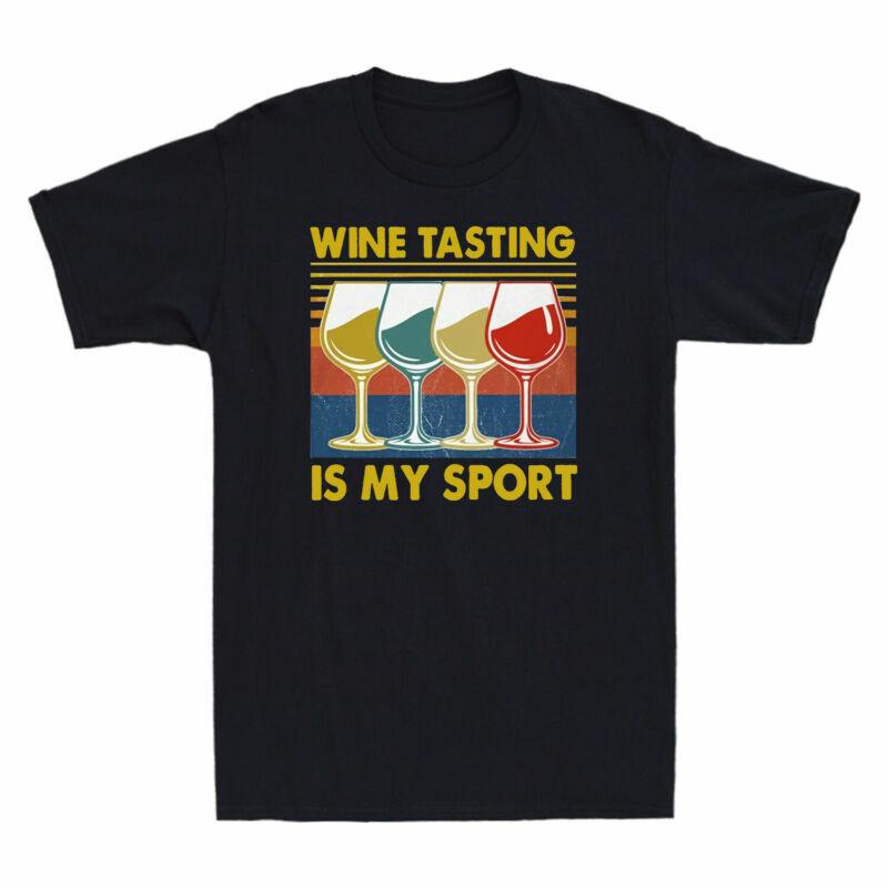 Sport Vintage Wine Wine Is Alcohol Tasting Unisex's Tee My Drinking Funny T-Shirt