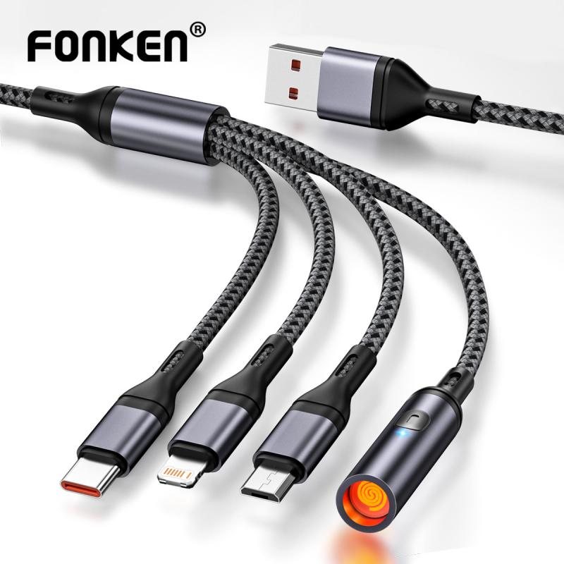 

6A 4 в 1 USB кабель для зарядки кабель Micro USB кабель для зарядки для Huawei Xiaomi Samsung кабель для передачи данных