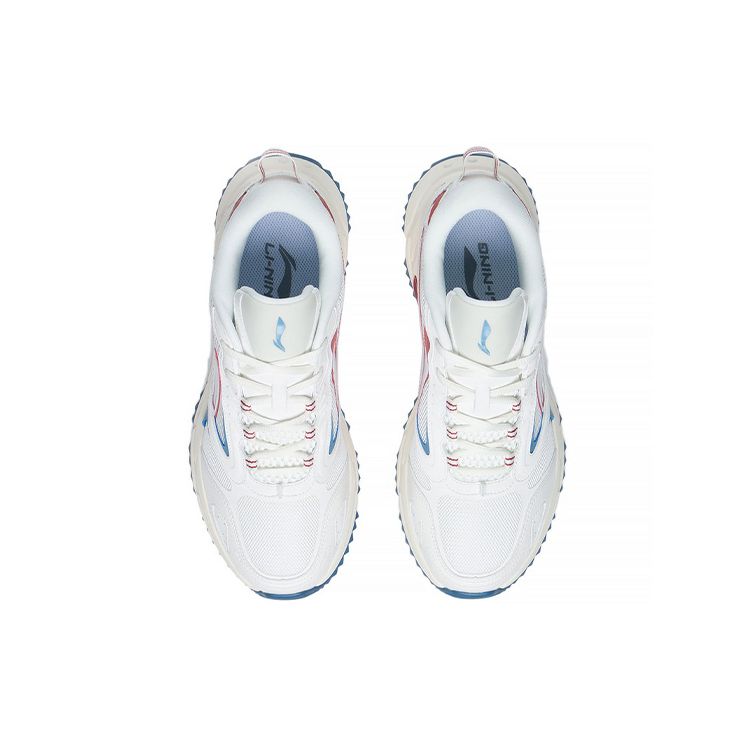 Li-Ning Non-Slip Wear-Resistant Low-Top Running Shoes Men Sneakers Cloud-White ARLS005-1