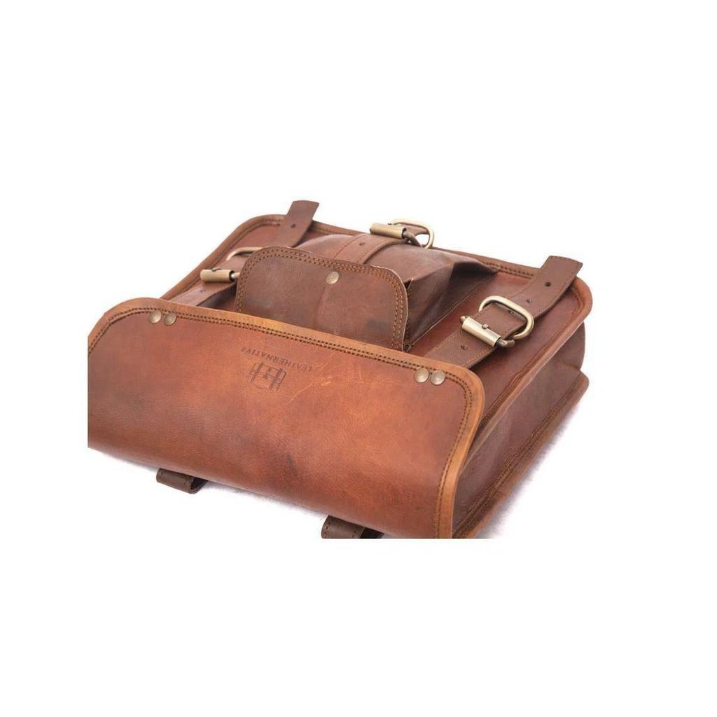 Leather Pouch Motorcycle Both Side Saddlebags Saddle Panniers 2 Bag New Brown