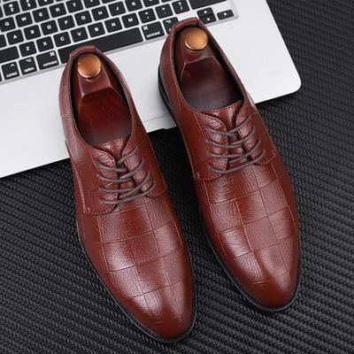 Leather Shoes Men's Business Formal Shoes Large Size Casual Shoes All-match Pointy Toe Wedding Shoes