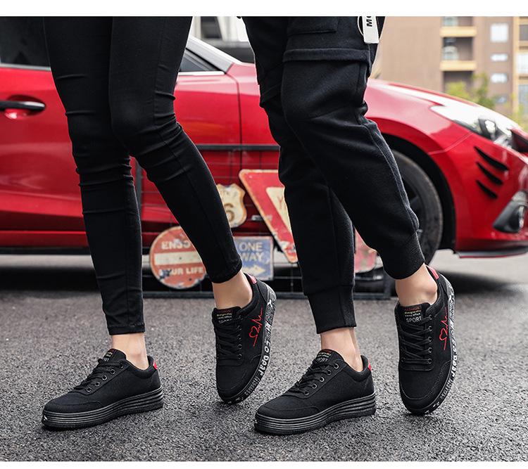 Unisex Red Canvas Sneakers: Women's Fashion, Men’s Thick-Soled Casual Shoes for Summer, Low-Top Design