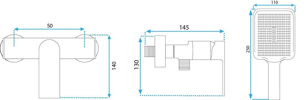 Bateria prysznicowa my2061-8gg hass złota szczo sku rea-b6403