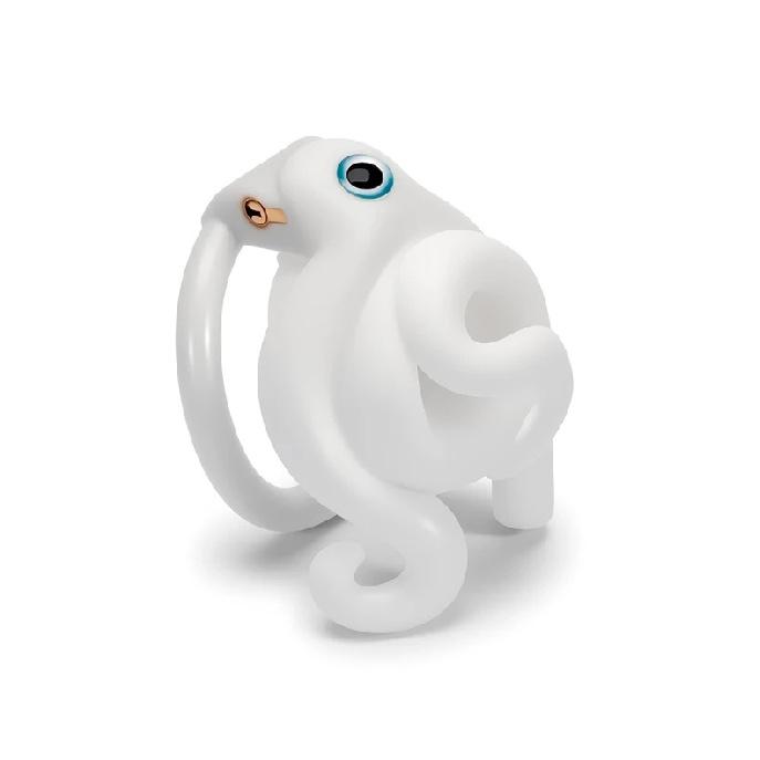 Mini Octopus Shaped Male Chastity Cage Equipped with 4‑Size Locking Rings Elastic Belt Anti Slip SM Sissy Birdcage Lock Alutdtoy