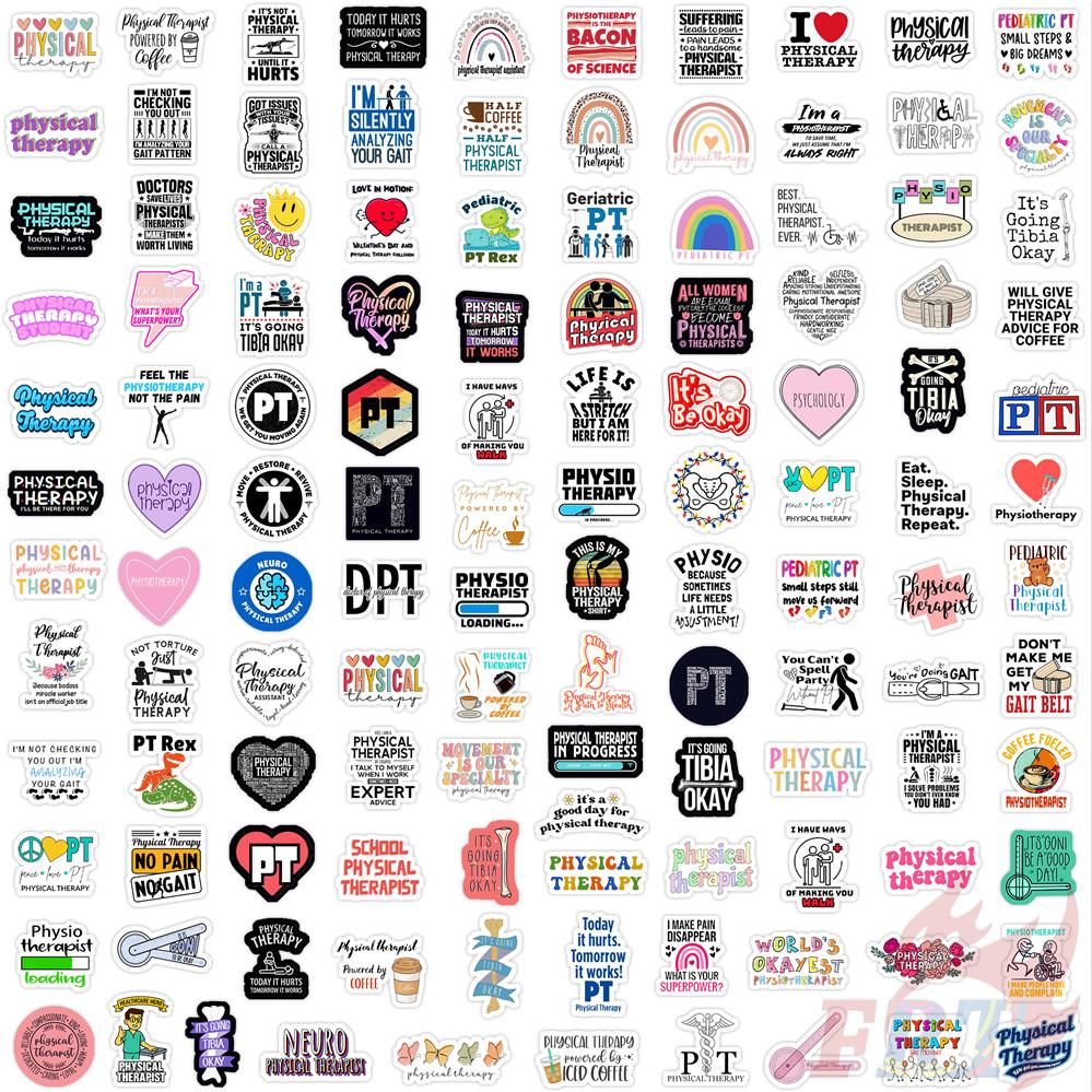 

125Pcs/Set Physical Therapy Mini Diary Manual Stickers DIY Scrapbooks Album Decor Decals Stickers