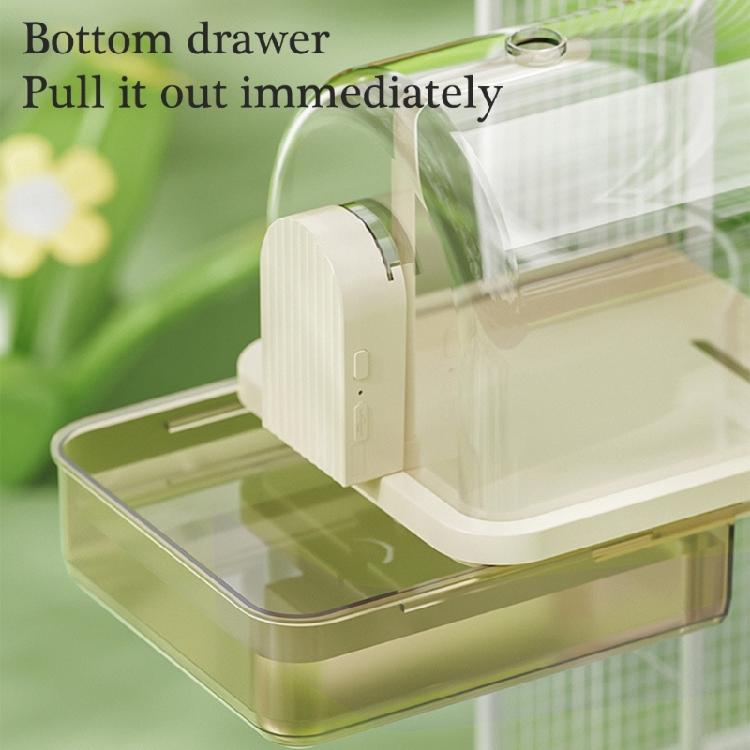 Hanging Bathtubs Shower Box Parrots Bathtubs Clear Automatic Visible Bath Shower for Small Birds Birdcage Decoration