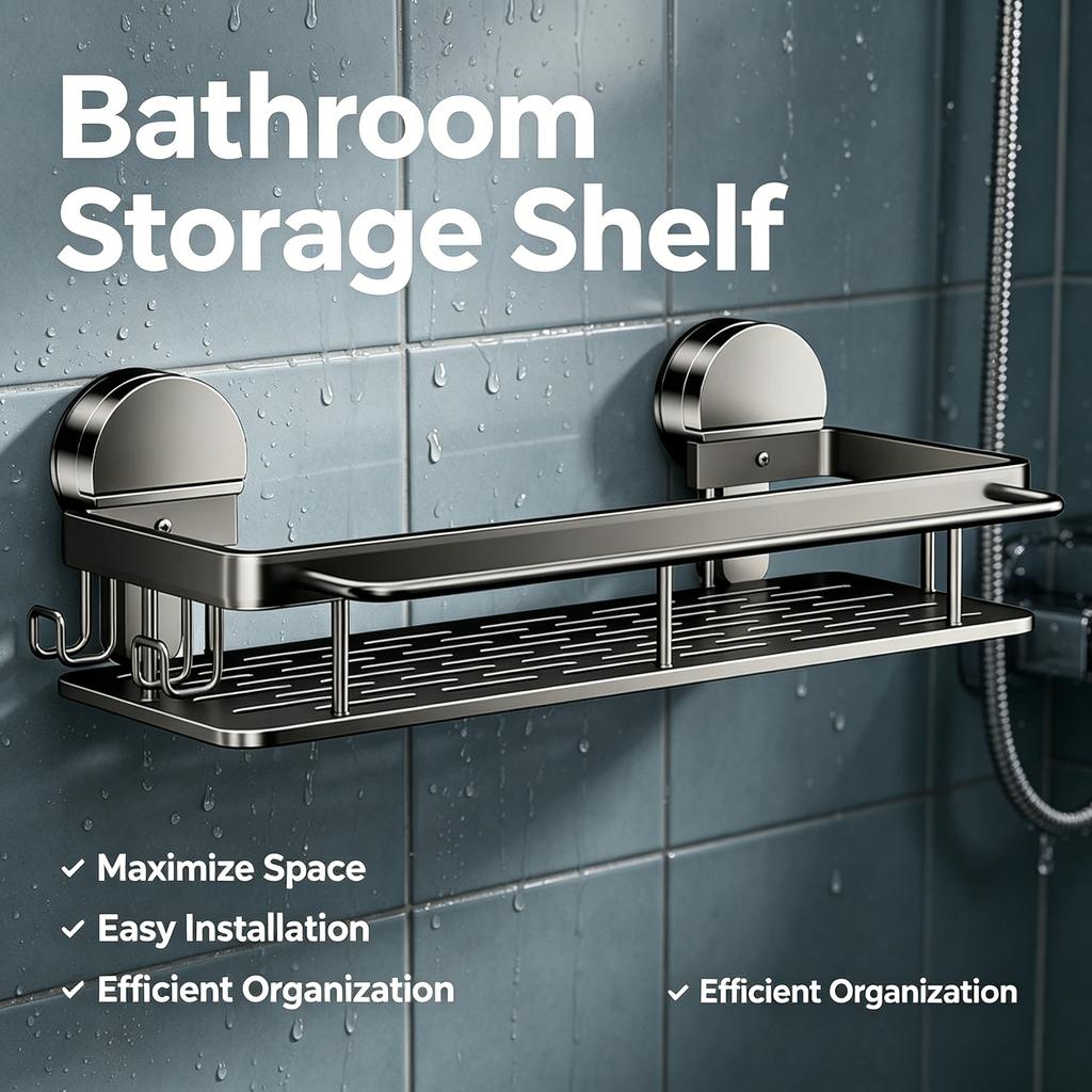 Estante de almacenamiento para baño sin taladrar organizador de pared para ducha y lavabo