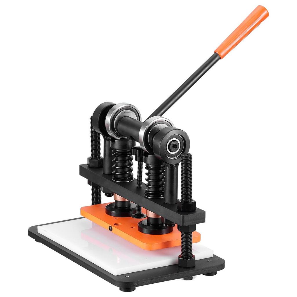 Leather Cutting Machine, 10.2 x 4.7 in Embossing Plate Manual Die Cutter, 0.47 in Pressure Stroke Leather Embossing Machine, Dual Guide Shafts Die Cut