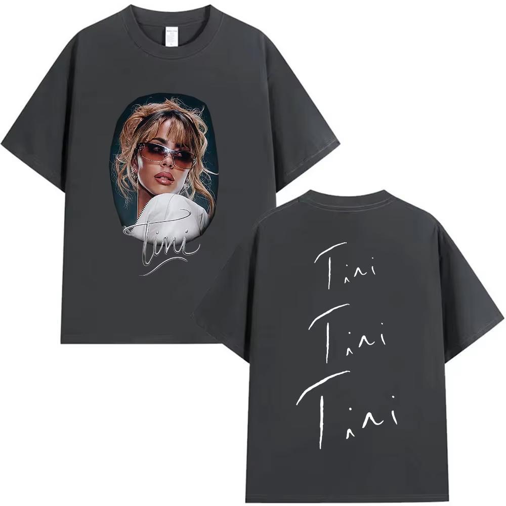 Tini Stoessel Futtura Tour Merch T Shirt Men Women Vintage High Quality Fashion T-shirts Fans Tops Oversized Cotton T-shirt