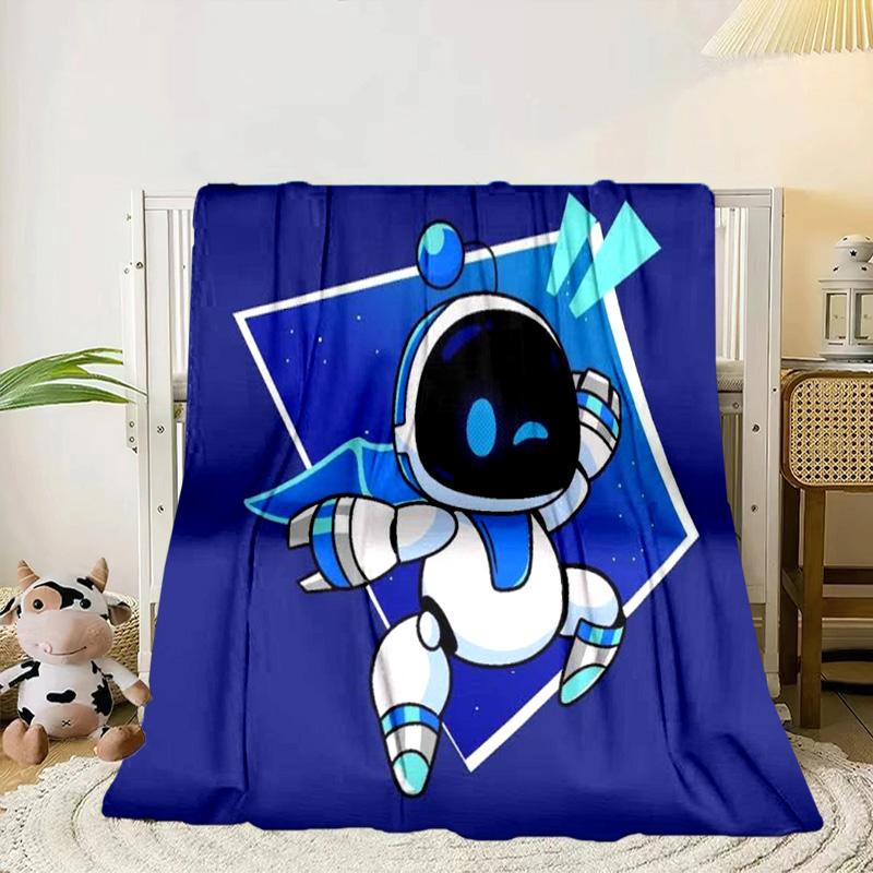 Weltraumabenteuer Astro Bot Tragbare Decke/Weiche Decke Bettwäschedecke Geeignet für Reisen Camping Wohnzimmer Büros Sofas Fan-Geschenke