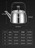 316 Stainless Steel Whistling Stovetop Kettle for Household Use