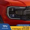 Per Ford F150 Raptor 2015-2026 Nero Fumè Pretagliato Pellicola Protettiva per Fari Auto Antigraffio Vinile Lucido Pellicola Wrap