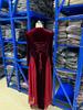 Spring 2026 Women's Gold Velvet Chiffon Slim-Fit Dress