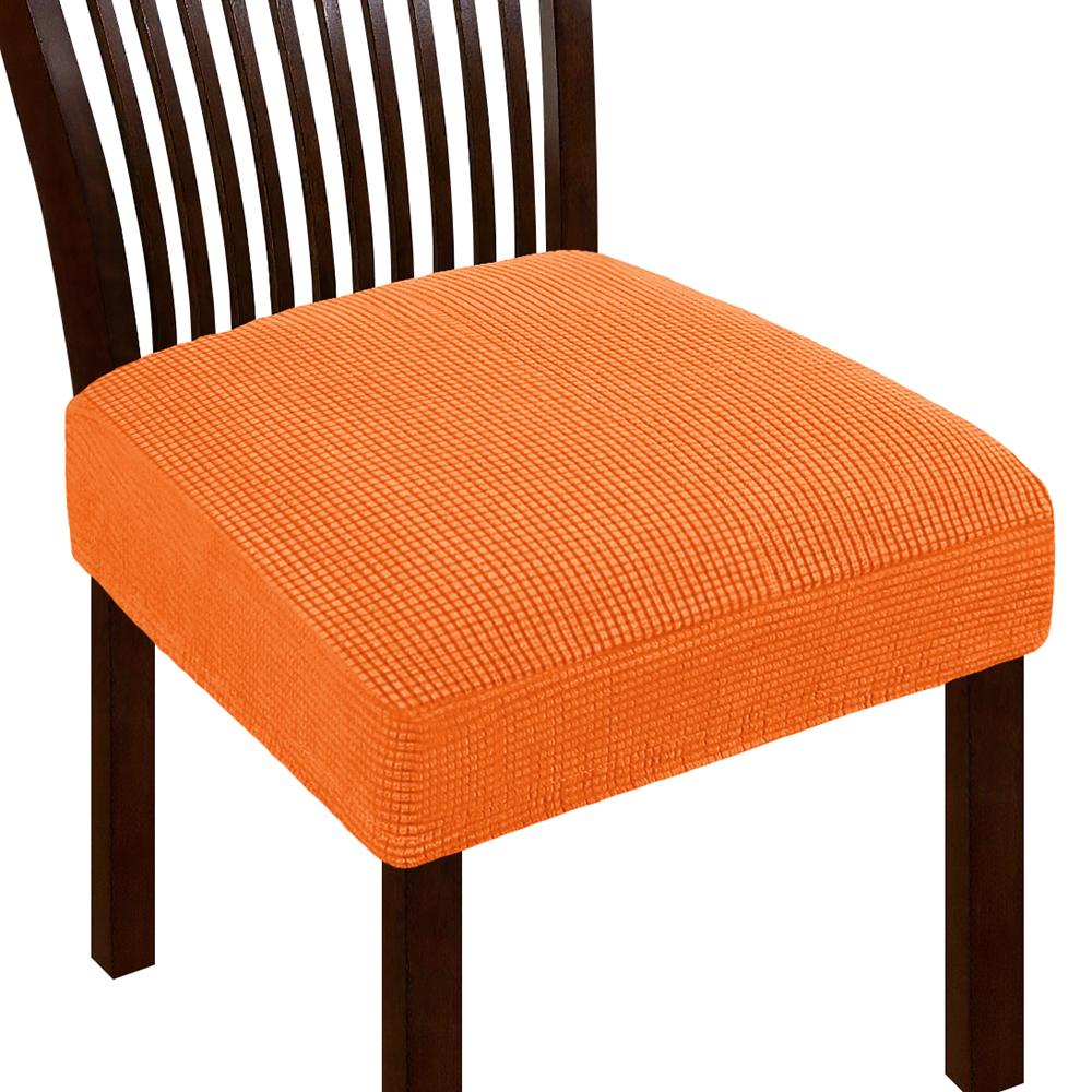 Jacquard Chair Seat Cover Elastic Chair Slipcovers for Home Banquet Dining Room Solid Color Removable Washable Chair Covers