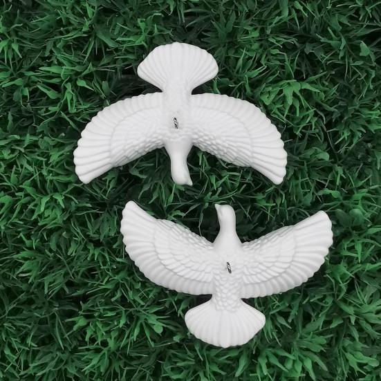 Vánoční ptačí ozdoby Umělý bílý holoubek míru Závěsná dekorace na vánoční stromeček Věnec Sváteční párty dekorace