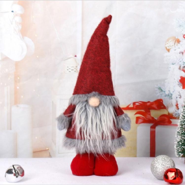Simple No Face Santa Ornament Portable 160g Felt Decoration For Christmas Tree And Tabletops
