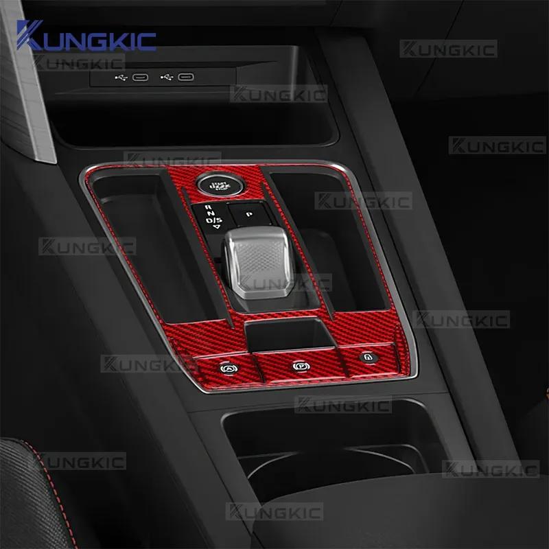 Real Soft Carbon Fiber For Seat Leon MK4 Cupra Leon Cupra Formentor     2024 LHD RHD Gear Shift Panel Sticker
