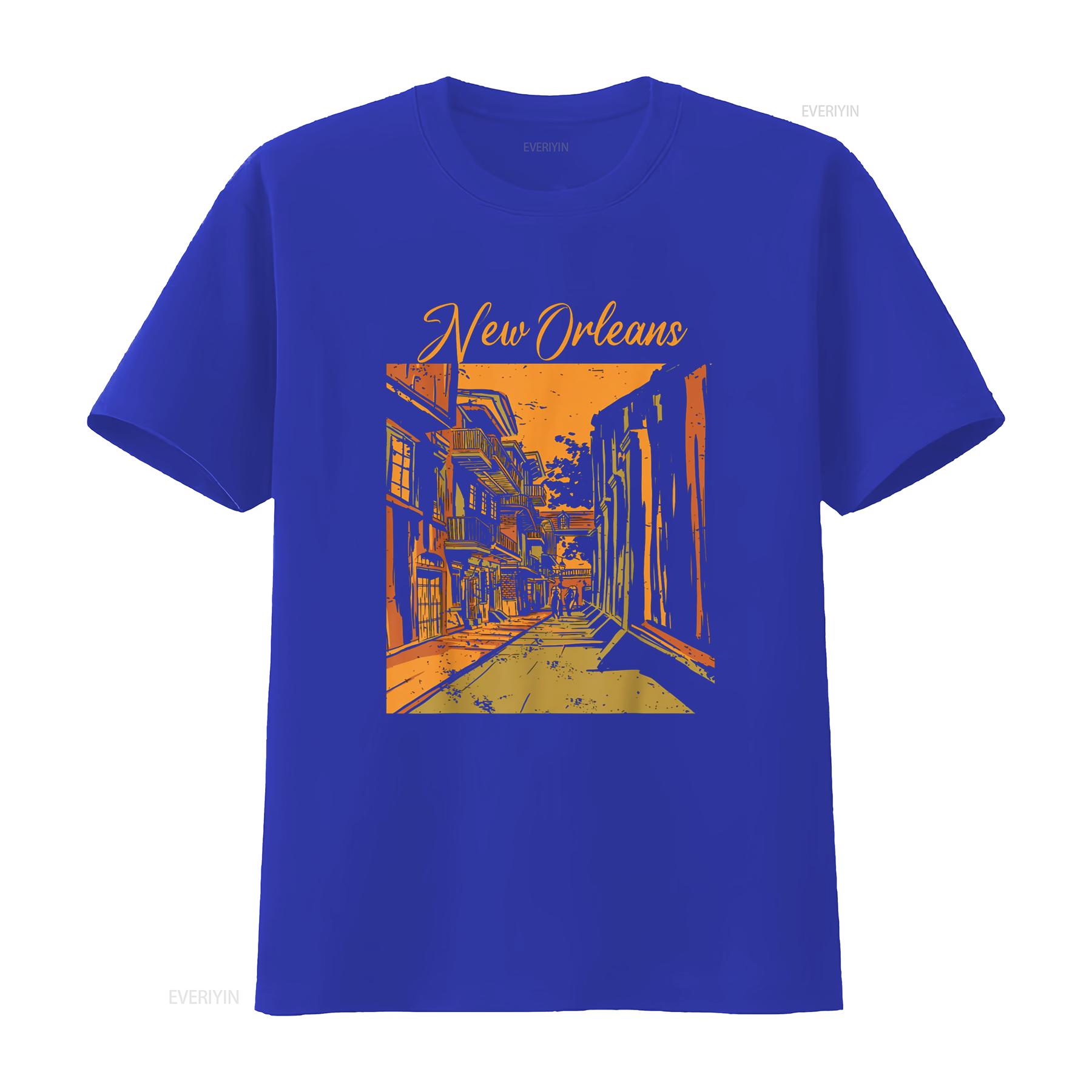 Сувенир из Нового Орлеана, Луизиана, Футболка с изображением Бурбон-стрит, Черная, 2XL, Винтажная, Стиранная, Дышащая, Уличная мода, Стильная, Универсальная S