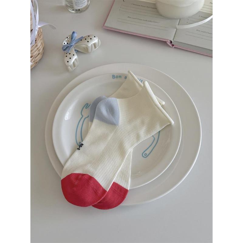 Cute Cartoon Boneless Socks for Children - Mid-length Short Socks for Spring and Summer, Lightweight Cotton Socks with Lace Trim