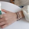 Exquisite Retro Heart Tassel Bracelet: Sterling Silver, High-End Luxury Jewelry for Women