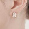 [ELLE Jewelry] 14K Ballroom Round Stone One-Touch Earrings ELGPEE549