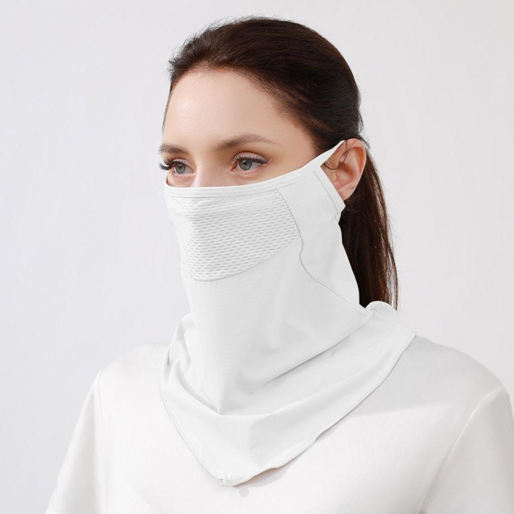Summer Face Scarves Face Cover UV Protection Sunscreen Face Scarf Elastic Ice Silk Mask  Windproof