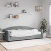 Vidaxl Sofa Z Materacem Do Spania, Jasnoszara, 90X200 Cm, Tkanina